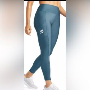 Peloton High Rise Show Up Teal Pockets Leggings Women’s Medium